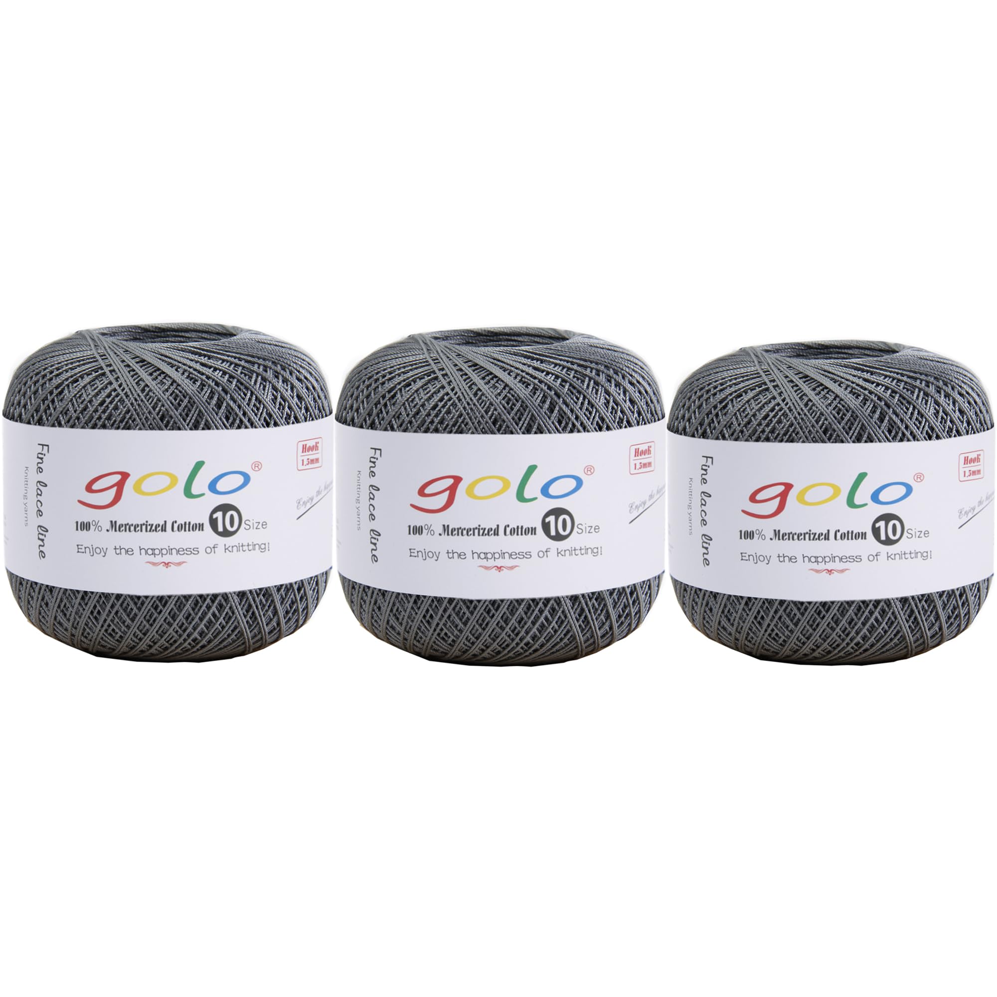 golo 3 Balls Crochet Thread Yarn for Hand Knitting Crochet Yarn