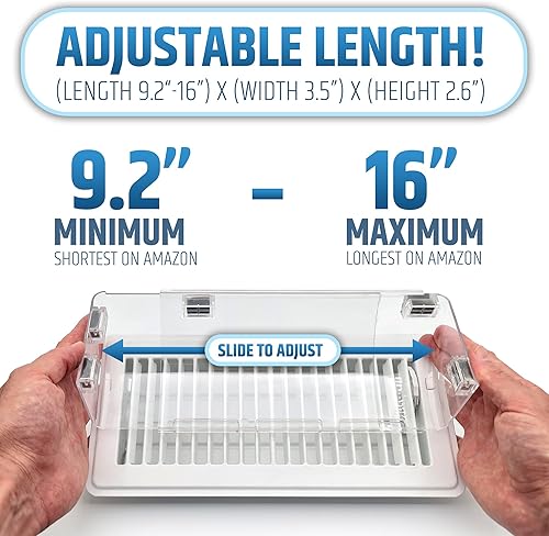 Miniatura 3 de Potente deflector magnético de aire y calor (paquete de 3) para techo, piso y pared, nunca se caerá, ajustable de 9.2 a 16 pulgadas, imanes de