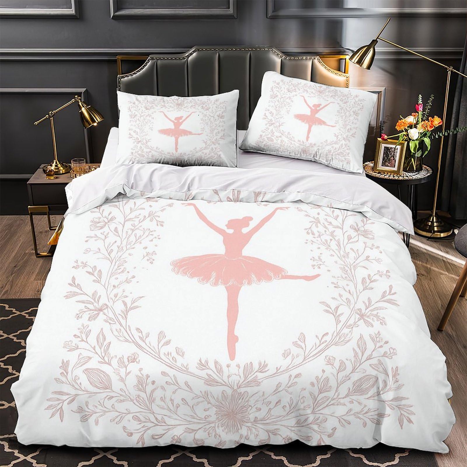 Housse de couette ailes d'ange 220x240 cm king en microfibre