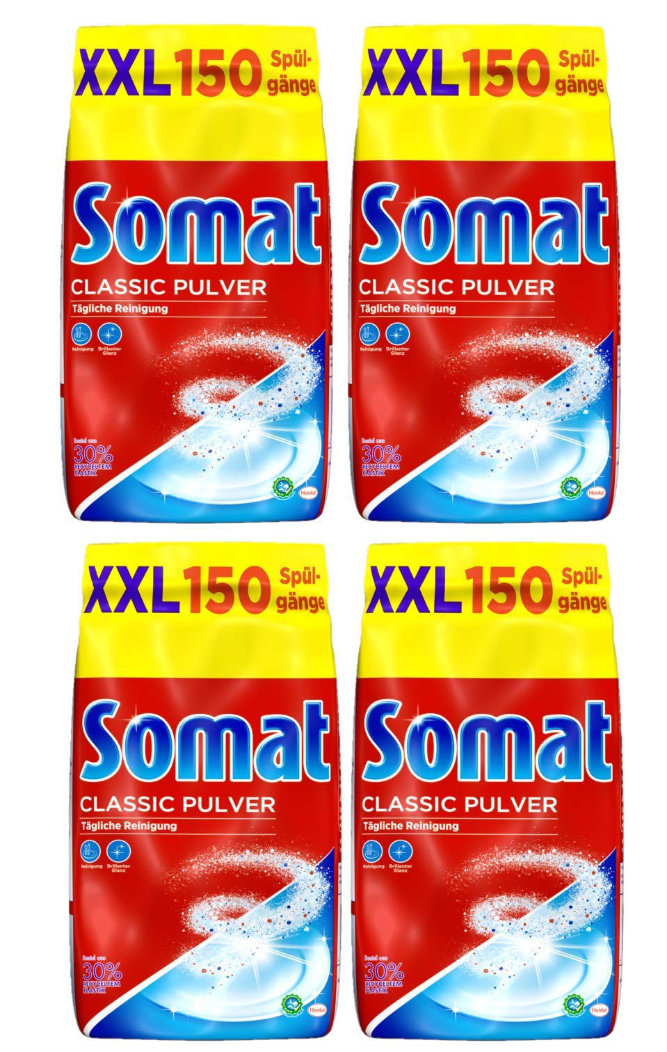 Somat Classic Spülmaschinen Pulver, für tägliche Reinigung, 4er Pack (4 x 3 Kg)