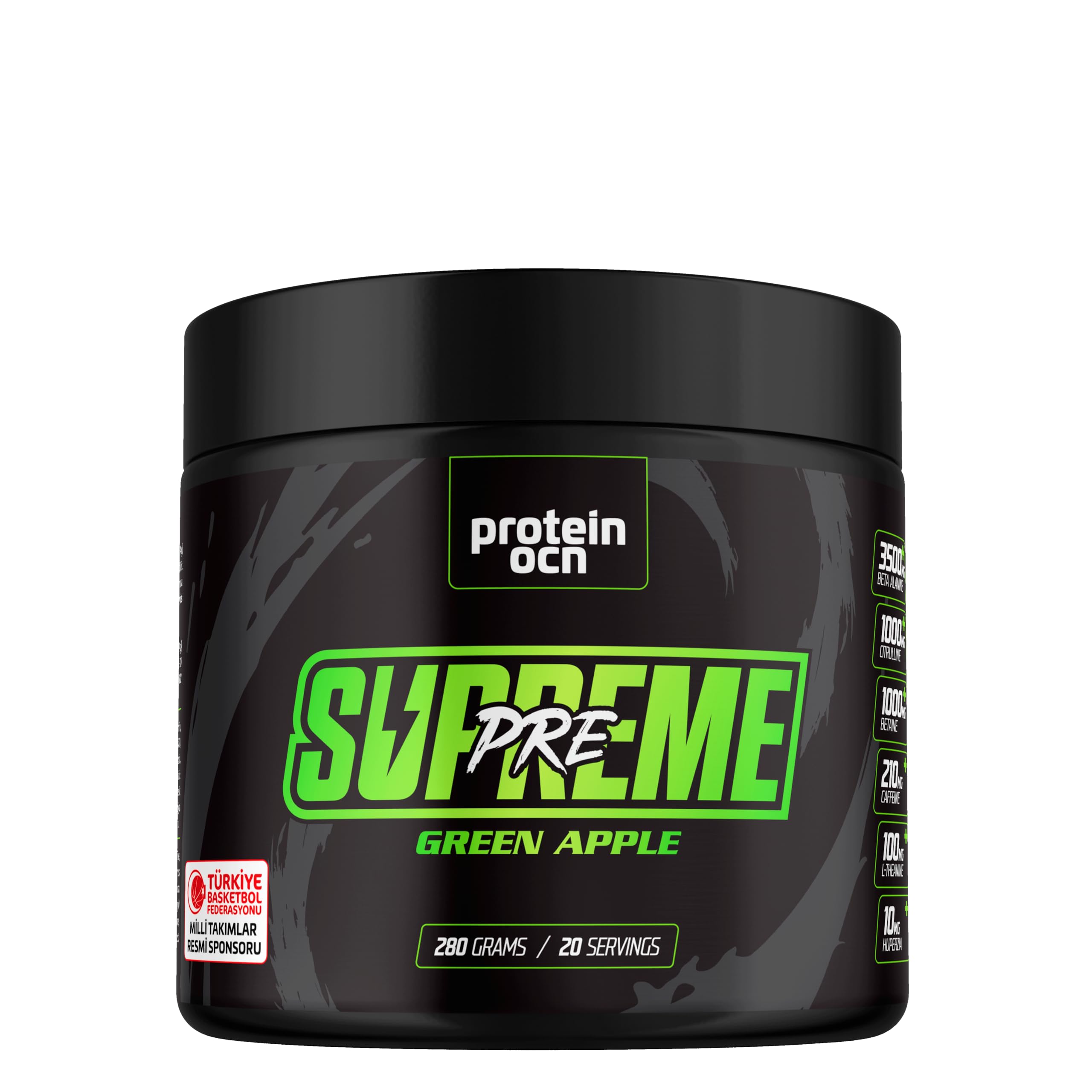 Proteinocean Preworkout Supreme Yeşil Elma 280g 20 Servis