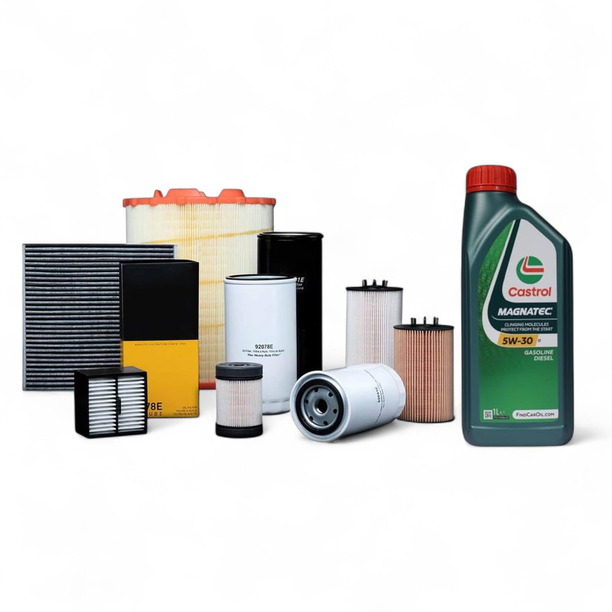 Kit tagliando Compatibile Fiat Punto 1.3 multijet CV75 - Castrol Magnatec 5w30 S1, filtro olio, carburante, aria e abitacolo