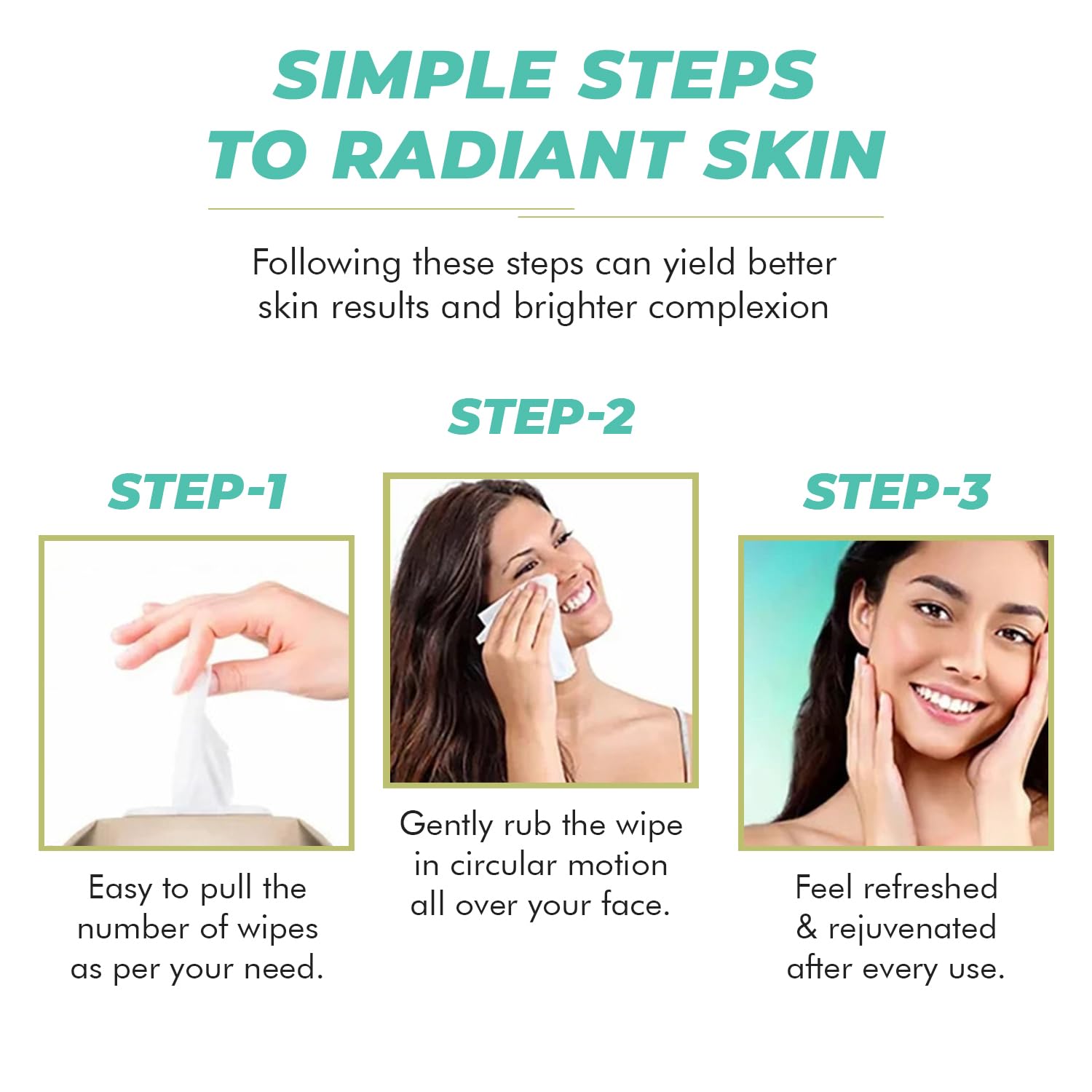 Peptides Facial Wipes - Dermatologist-Tested, Anti-Aging, Korean Skin Care, Gently Cleanses, Restores Moisture & Refreshes Skin - Clean Formula, Vegan, 95% Natural - 1 Pack - Image 6