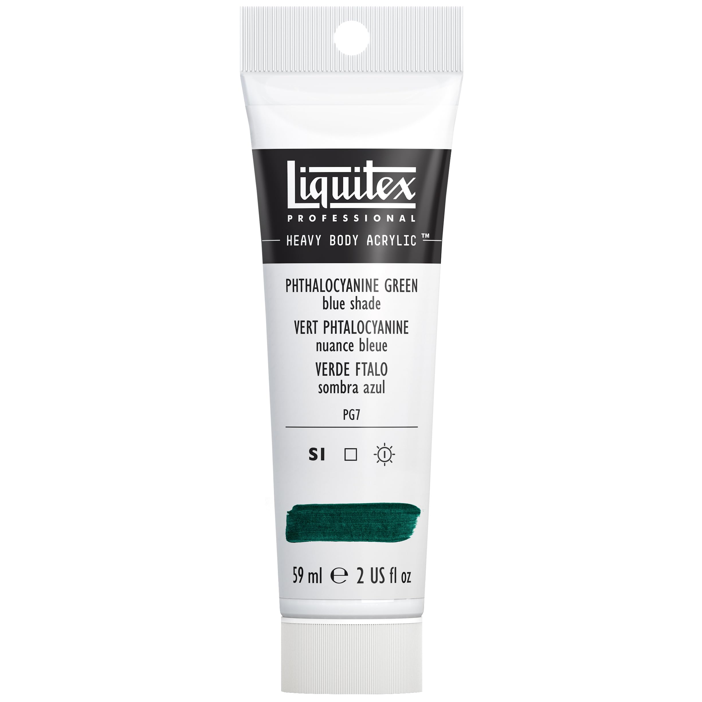 Liquitex 1045317 Professional Heavy Body Acrylfarbe in Künstlerqualität mit ausgezeichneter Lichtechtheit in buttriger Konsistenz, 59ml Tube - Phthalogrün (Blauton)