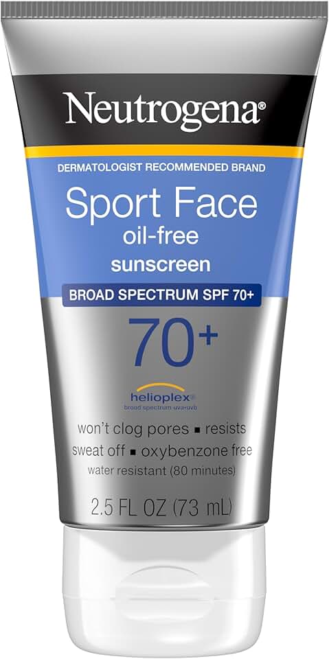 Sport Face Sunscreen SPF 70+, Oil-Free, 2.5 fl oz, Sweat & Water-Resistant, Broad-Spectrum UVA/UVB, Nourish & Restore Skin Balance product image