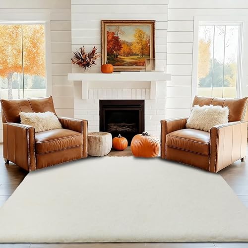 Miniatura 69 de Vafodo Alfombras de área para dormitorio esponjoso, alfombra de sala de estar, 9 x 12 pies, suave y esponjosa, alfombra de área rosa sólido