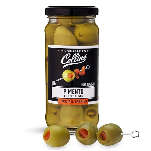Miniatura 8 de Collins Colossal Martini - Aceitunas de pimiento  Guarnición prémium para cócteles, martinis y ensaladas, bandejas de aperitivos, embutidos, platos