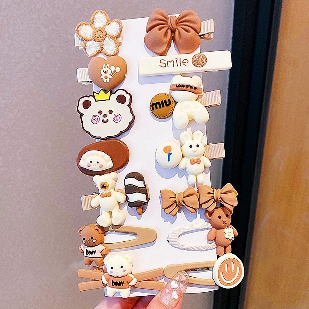 HAPPYMATES Hair Clips for Girls Hair Accessories Hairpins Multi Unicorn Cartoon & Trendy Baby Girls Toddlers Hair Pins Pearl Metal TicTac Hair Pin (Only 6pcs, Brown Kids Pin) (B0CH4XBYQG) Amazon Price History, Amazon Price Tracker