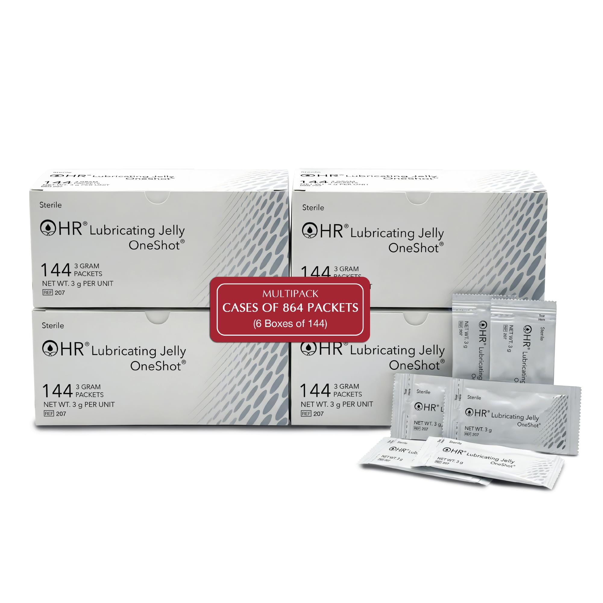 HR Lubricating Jelly, Sterile, Medical &amp; Home Use, 3 g Packets