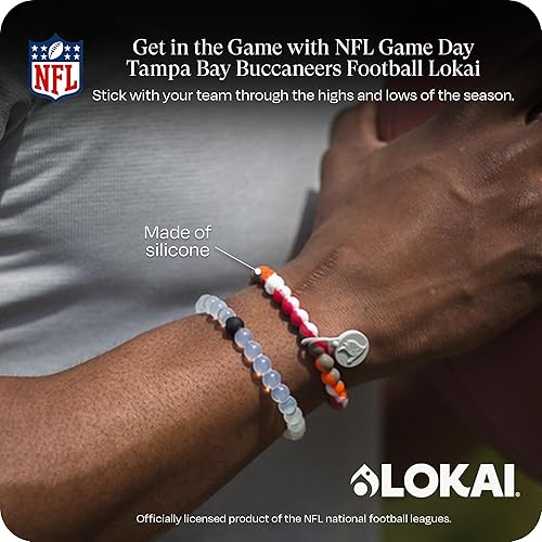 Miniatura 198 de Lokai NFL Football Collection - Pulseras de cuentas para hombres y mujeres, joyería de silicona, pulsera de moda para un ajuste cómodo
