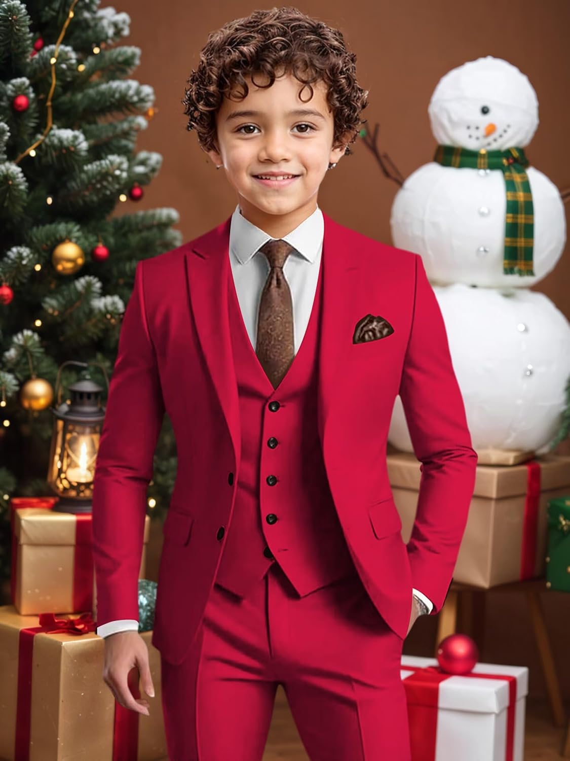 Boys Suit Slim Fit Formal Suits for Boys Ring Bearer Outfit Kids Tuxedos for Wedding Teen Boy Toddler Clothes