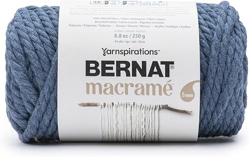 Bernat Macrame Yarn-Denim