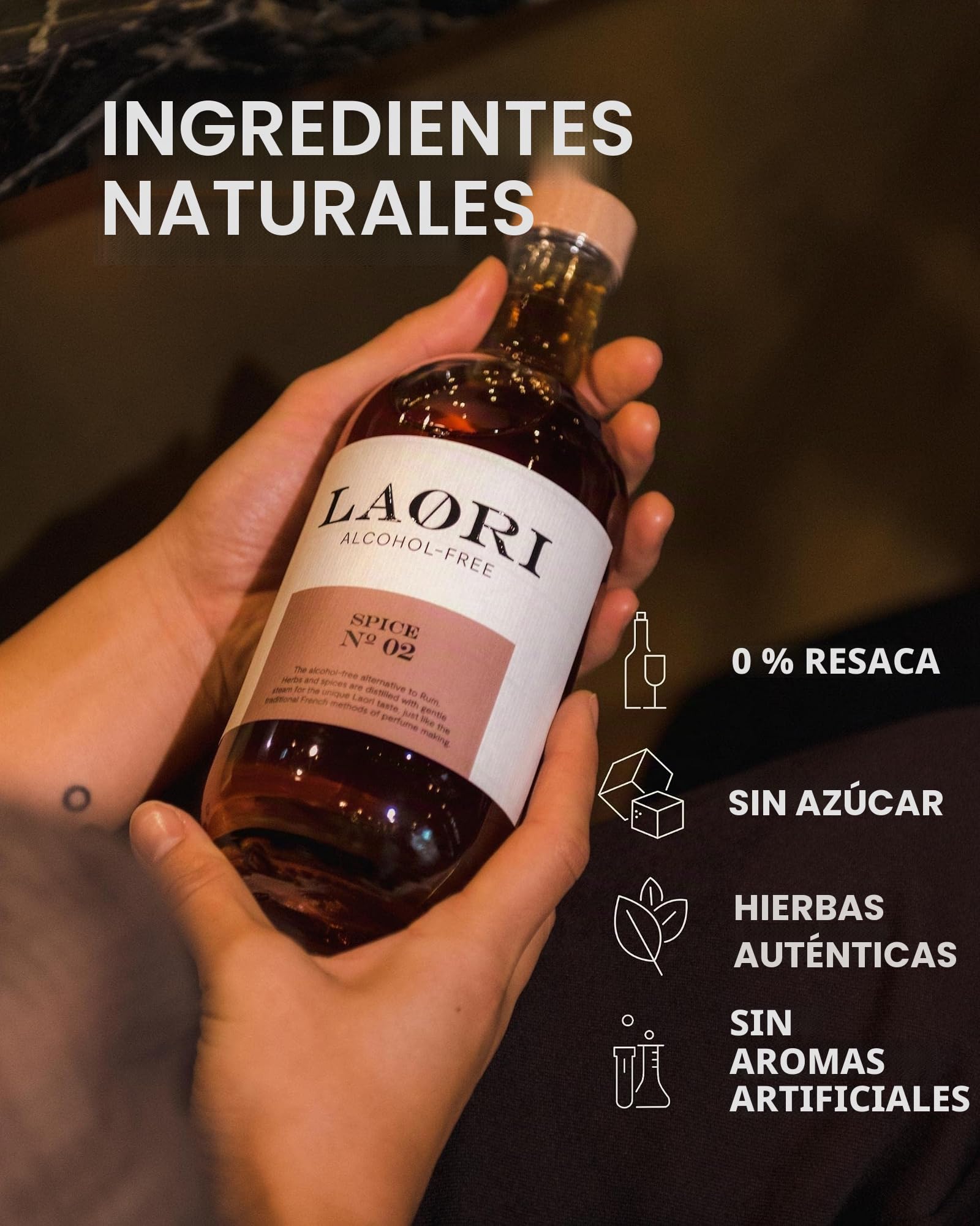 Laori Juniper No 01 & Spice No 02 | Alternativas sin alcohol a la ginebra y el ron | Perfecto para cócteles sin alcohol | Los mejores botánicos | Vegano, sin azúcar y sin sabores artificiales | 2 x