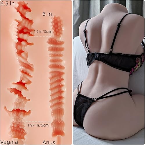 Miniatura 7 de Muñeca sexual de 9.5 libras, masturbadores masculinos culo realista de bolsillo con pechos grandes, vagina anal texturizada para masturbación de