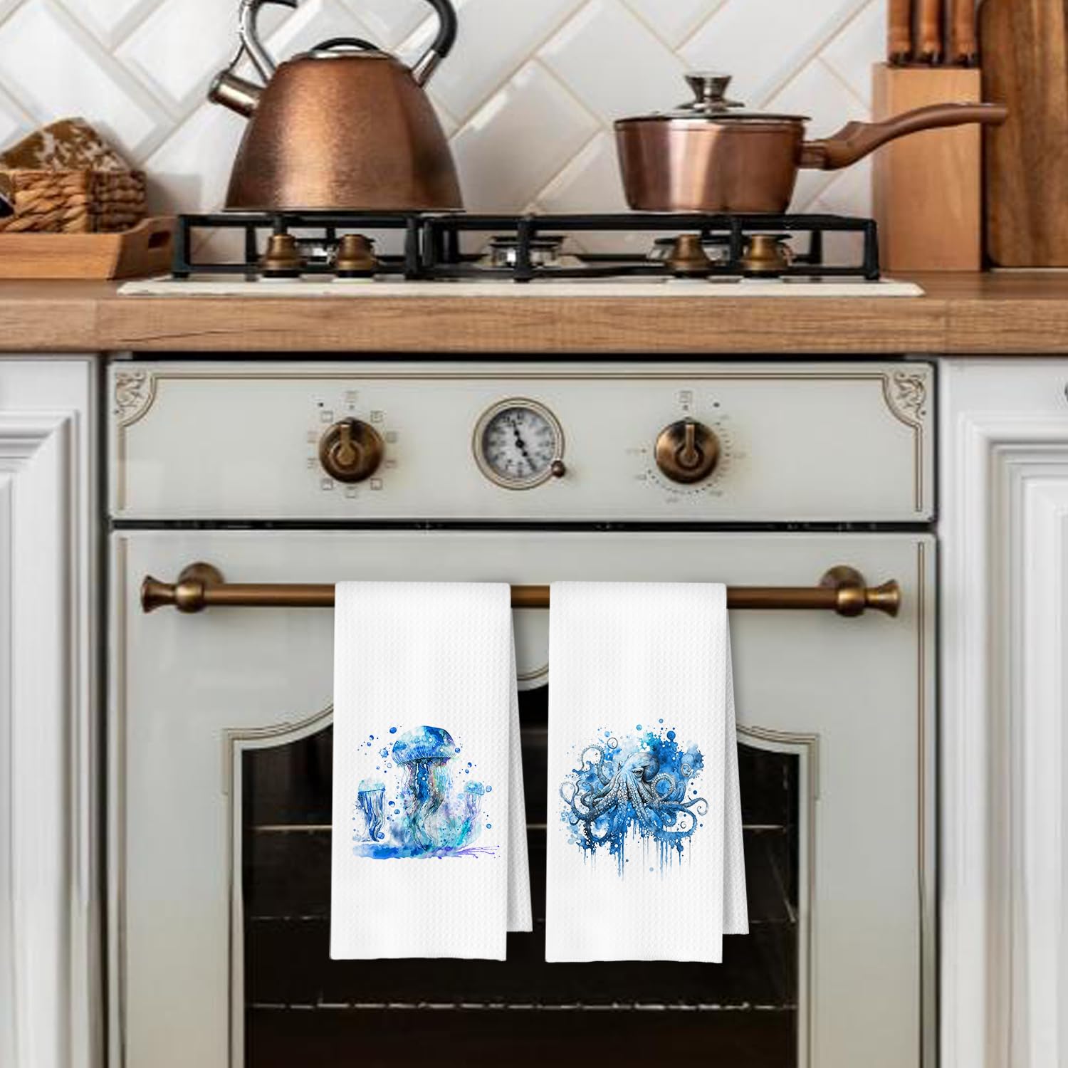 084 Coastal Kitchen - Paños de cocina, 16 x 24 pulgadas