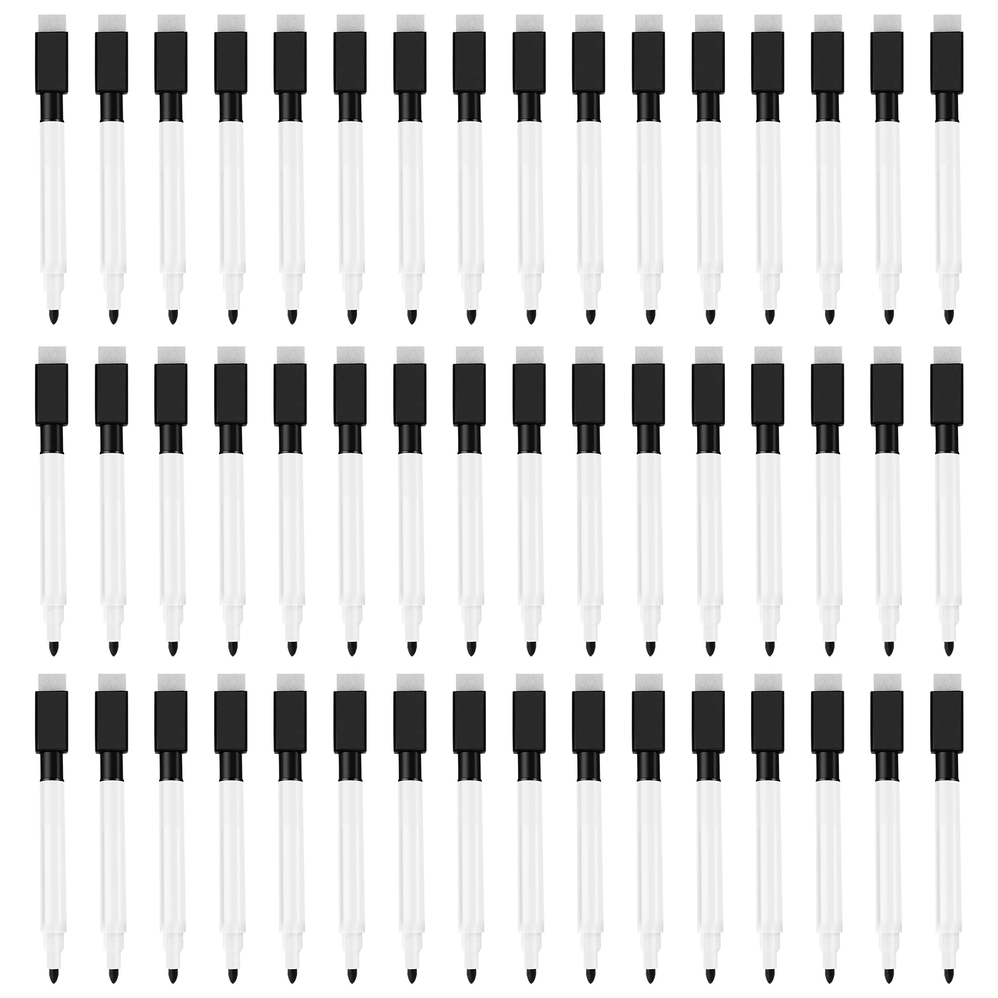 IHPUKIDI Magnetic Dry Erase Markers Fine Point Tip, 48-Pack Whiteboard Markers Dry Erase Marker with Eraser Cap, Low Odor Whiteboard Markers for Kids Teachers