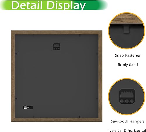 Vista 30 de FrameWorks Marcos de fotos clásicos de madera de 11 x 14 a 8 x 10 pulgadas con vidrio templado, roble natural, paquete de 6