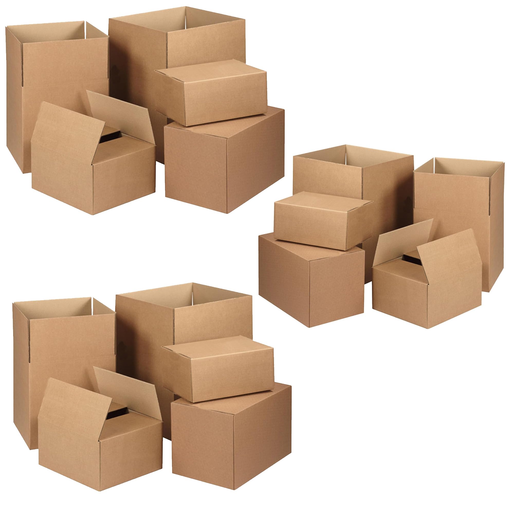 Pack Of 10 E-Commerce Small Compact Postal Mailing Shipping House Moving Single Wall Durable Cardboard Boxes (7x5x5")