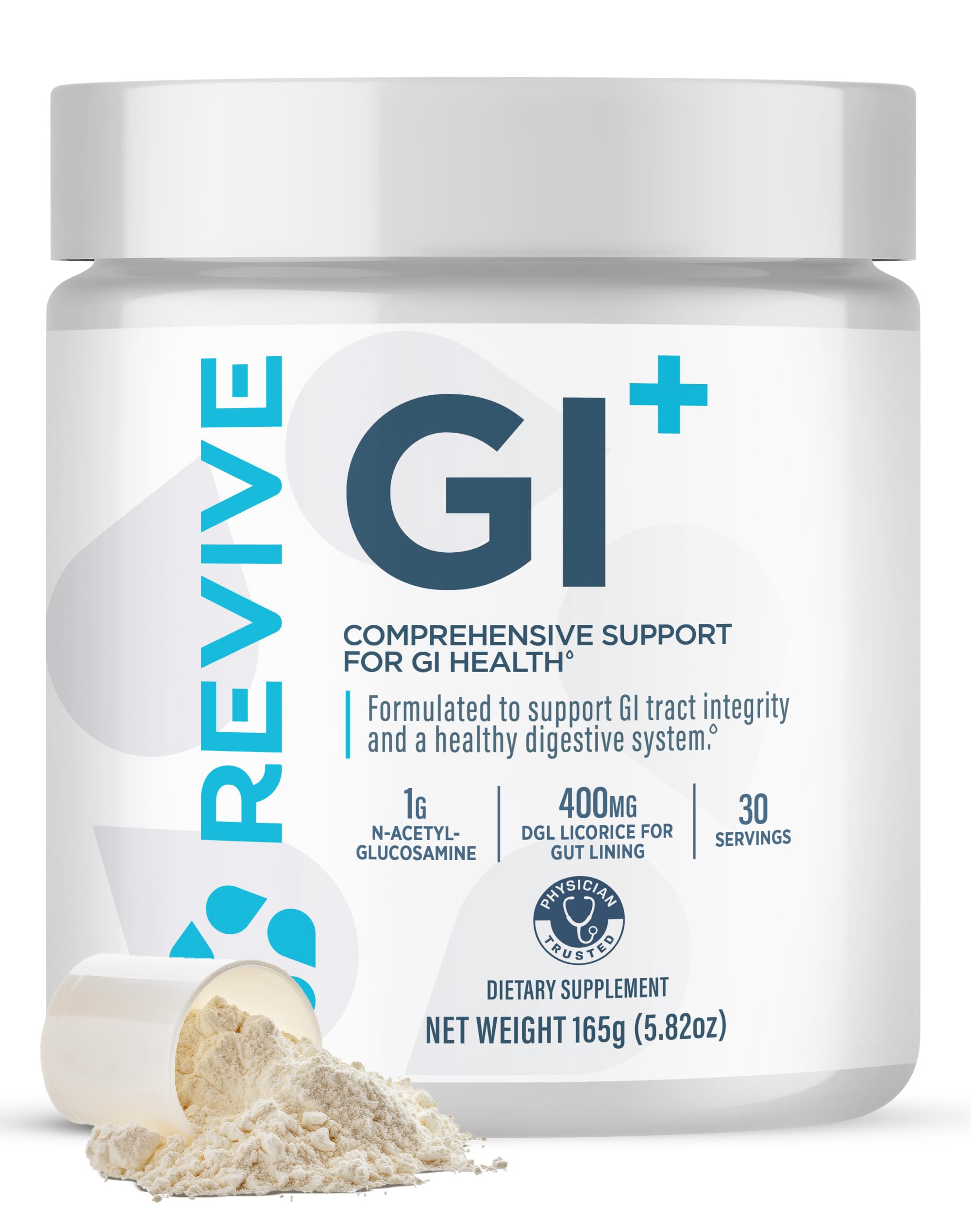 Revive MD Digestive Health Supplement, GI Plus (30 Servings) - Supports Gut Health for Women & Men - Promotes Regularity & Bowel Function - Gut Health Supplements Powder for Gut Lining - Gluten-Free