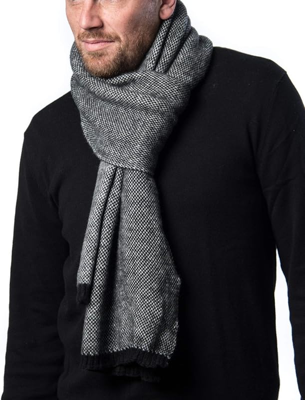 Mio Marino Bufanda de invierno premium para hombre, bufandas de punto suave