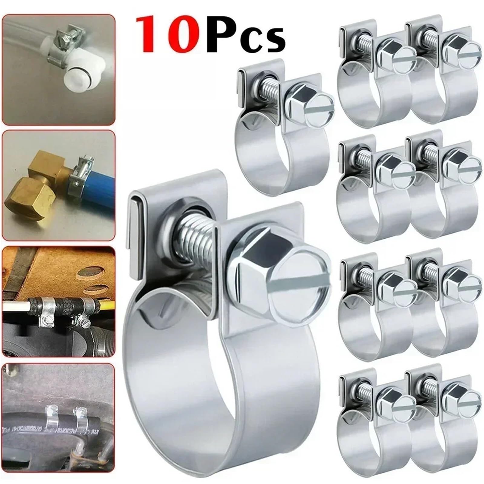 Tubería Diesel Gasolina Abrazadera De Manguera Acero Galvanizado(18mm-20mm)