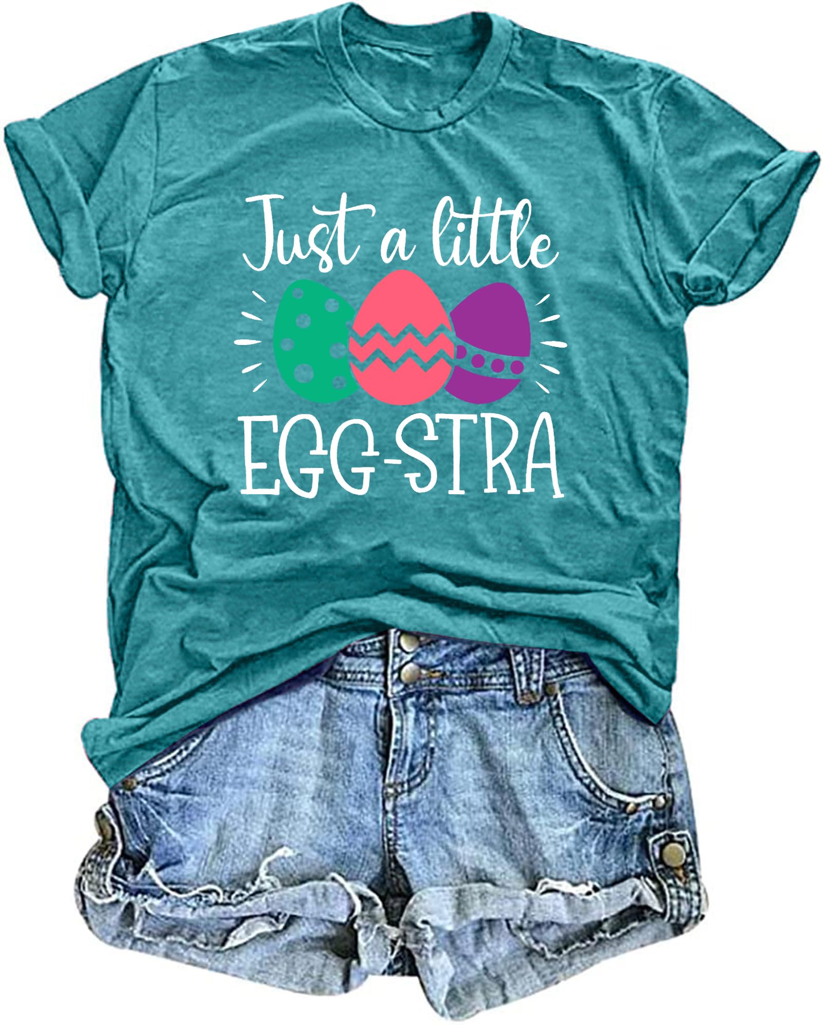 Women Happy Easter T Shirt Bunny Rabbit Graphic T-Shirt Funny Letter Printed Shirts Short Sleeve Tops