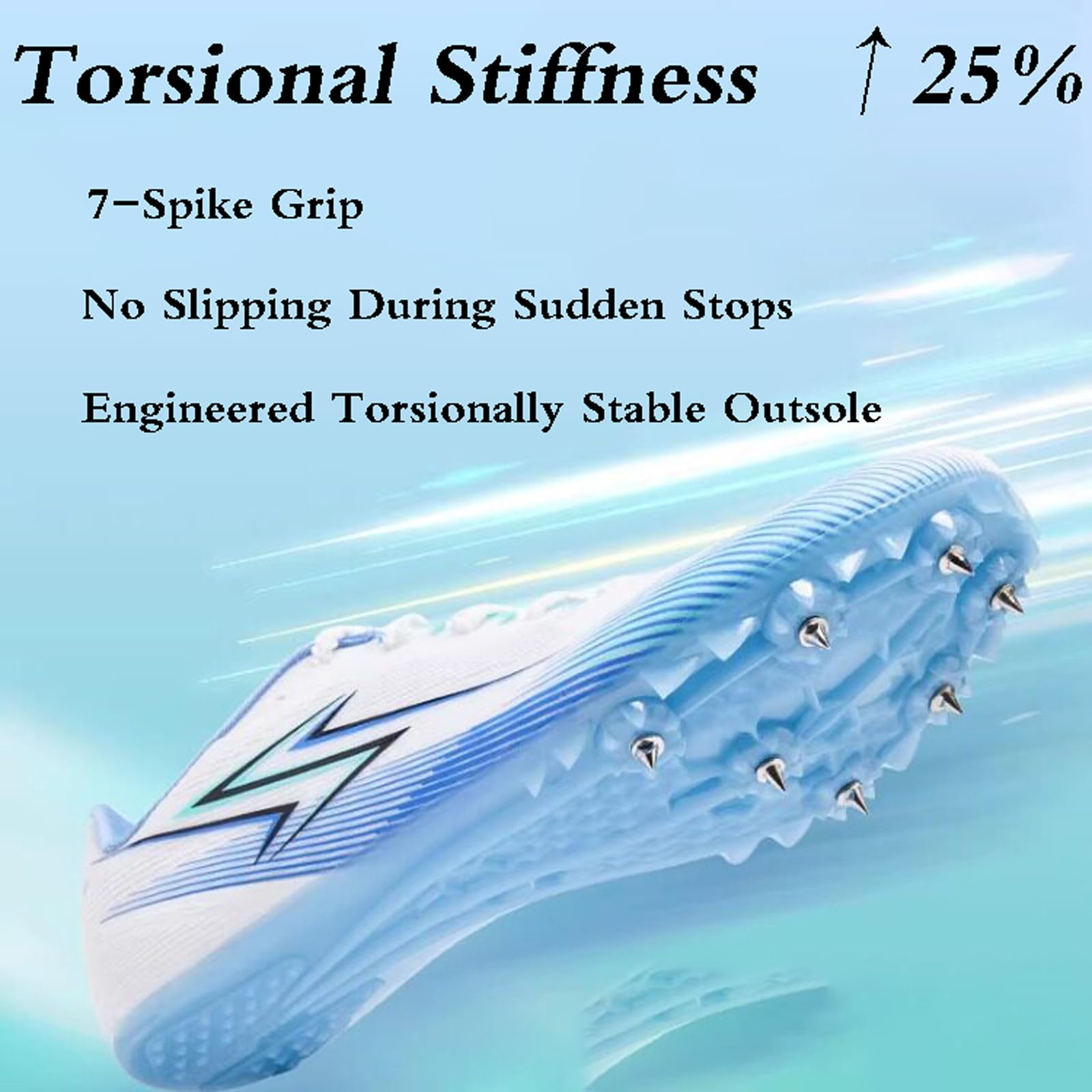 Zapatillas De Correr con Clavos,Atletismo Picos Zapatos,Zapatillas De Atletismo con Clavos Sprintes,Zapatillas Profesionales con Clavos para JóVenes,Ligeras,para Pista Y Campo