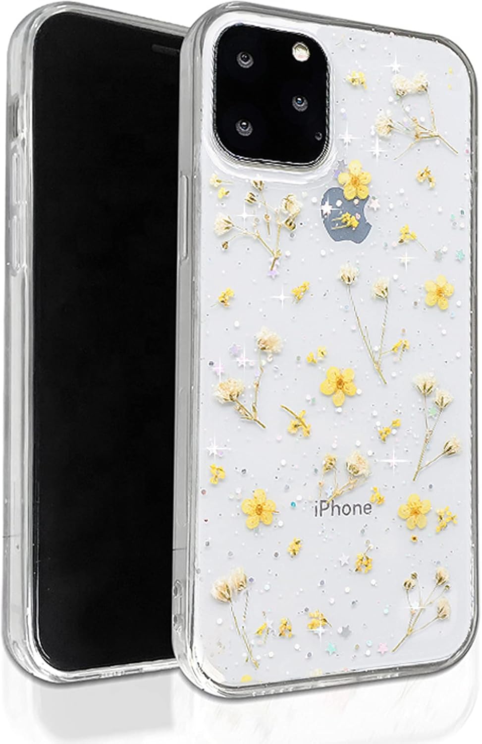 Feibili Compatible with iPhone 11 Flower Case, Soft Clear
