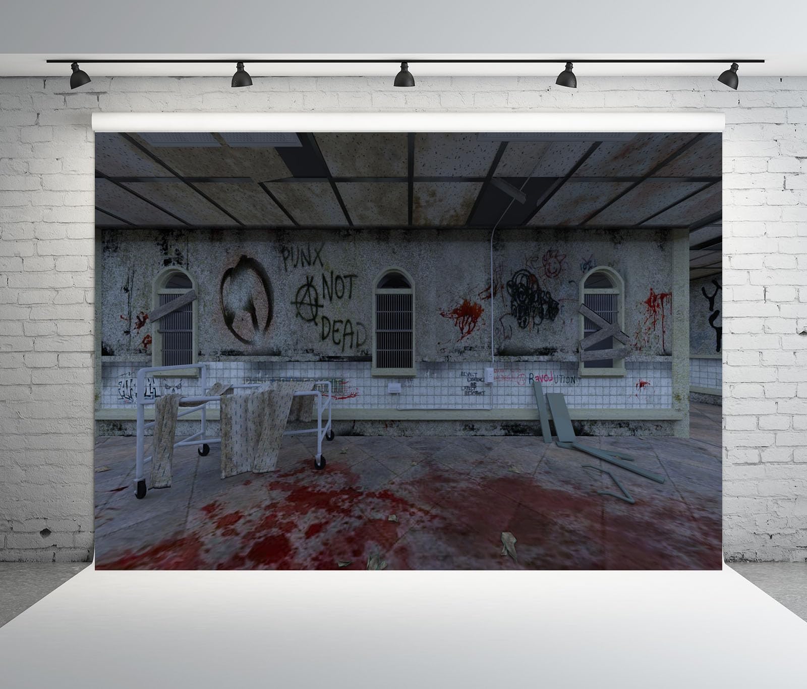 12x8FT (3.6x2.5m) Sala Operatoria Insanguinata Sfondo Fotografico