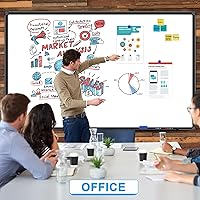 Vista 6 de H-Qprobd 72"x48" White Board for Wall Large Magnetic Dry Erase Board with Black Aluminum Frame, Presentation Whiteboard Suitable for Home, Office