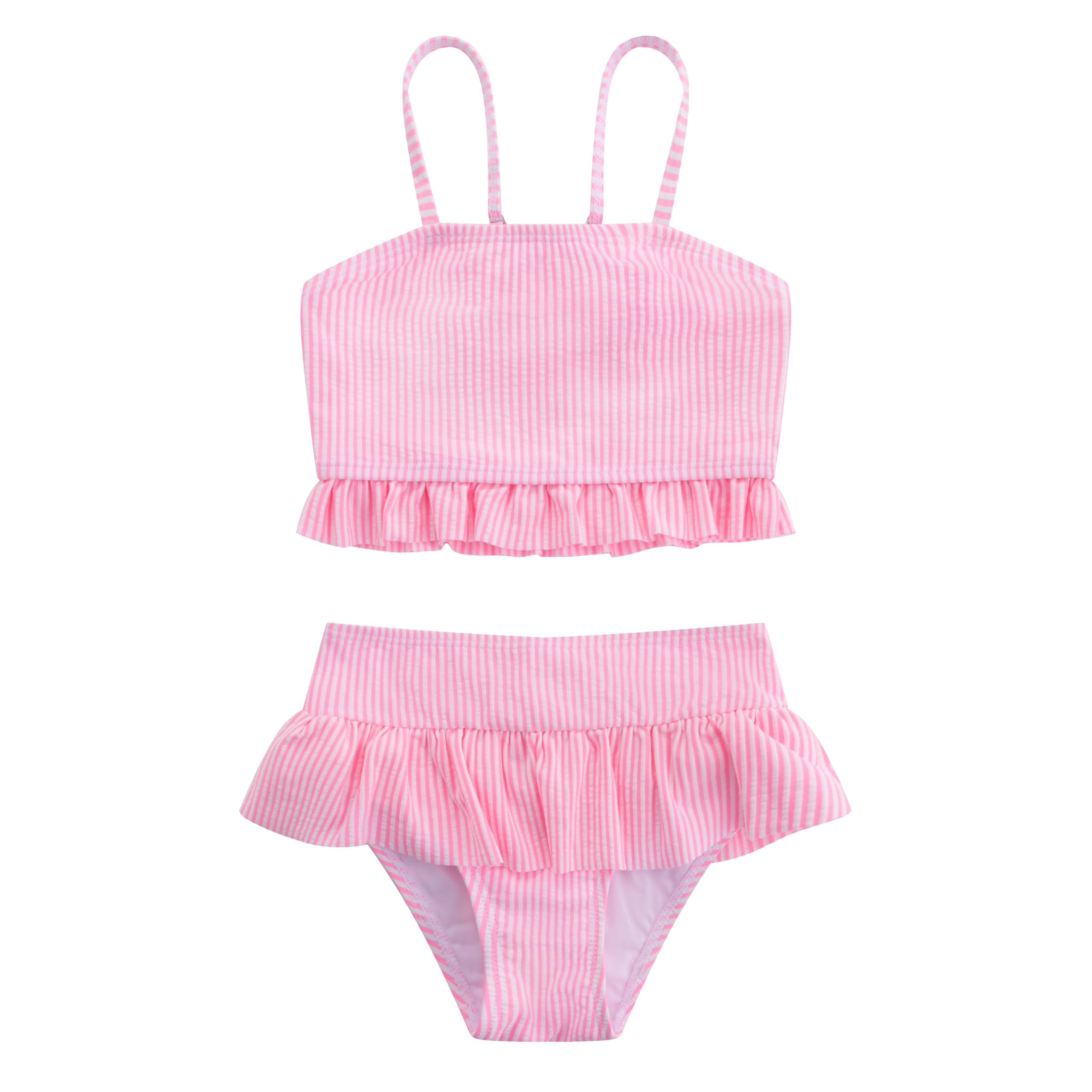 LIZENS Girls Two Piece Swimwear Striped Swimsuit for Kids Girls Swimsuit Tankini Set