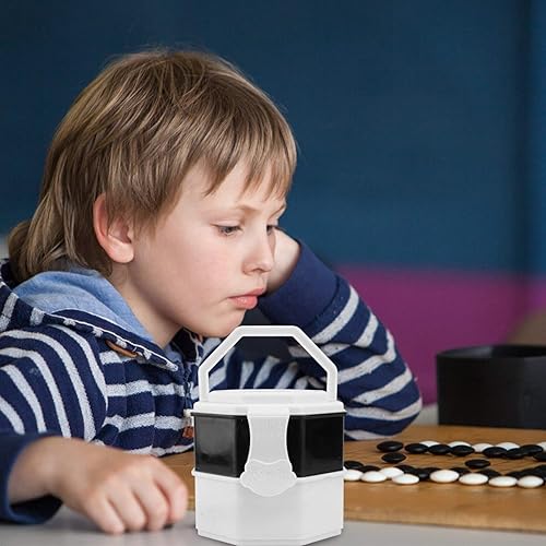 Miniatura 4 de TOYANDONA Go Game Bowl con cerradura y asa, soporte para piezas de ajedrez Go Game Stones Can Go - Contenedor de almacenamiento de ajedrez para Go