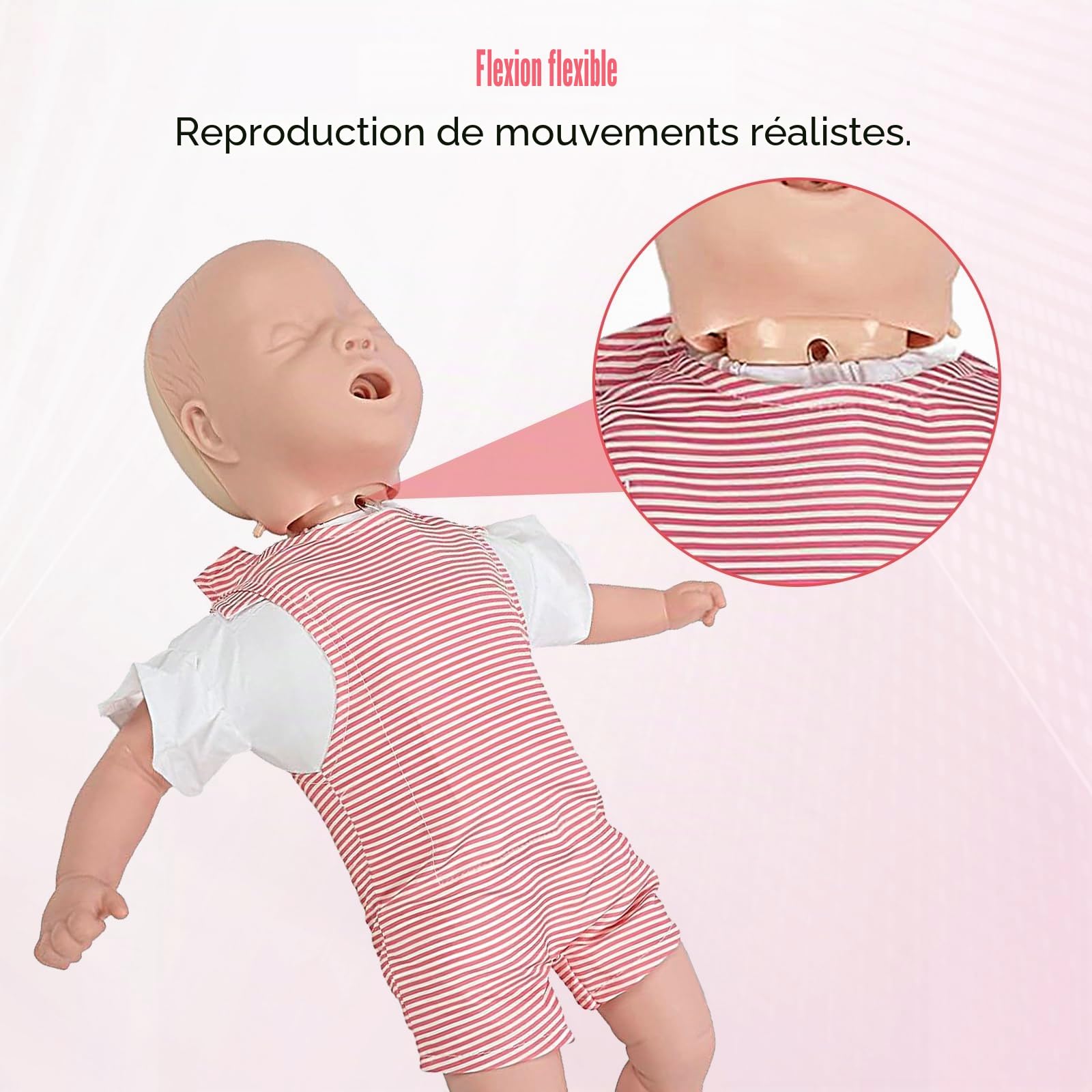 Modèle de Premiers Secours pour Bébé, Mannequin Professionnel de Formation à l'obstruction des Voies Respiratoires du Nourrisson