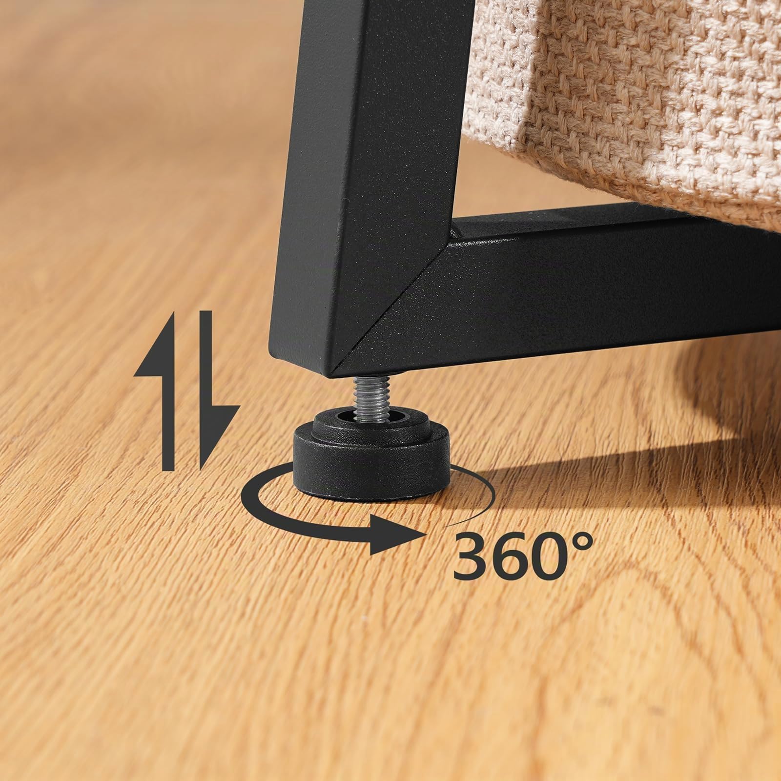 HOOBRO Mesa Auxiliar Redonda de 2 Niveles, Mesita de Noche Pequeña con Borde Elevado, con Cesta de Tela Beige para Espacios Pequeños, Sala de Estar, Dormitorio, Piso, Marrón Rústico EBF183BZ01