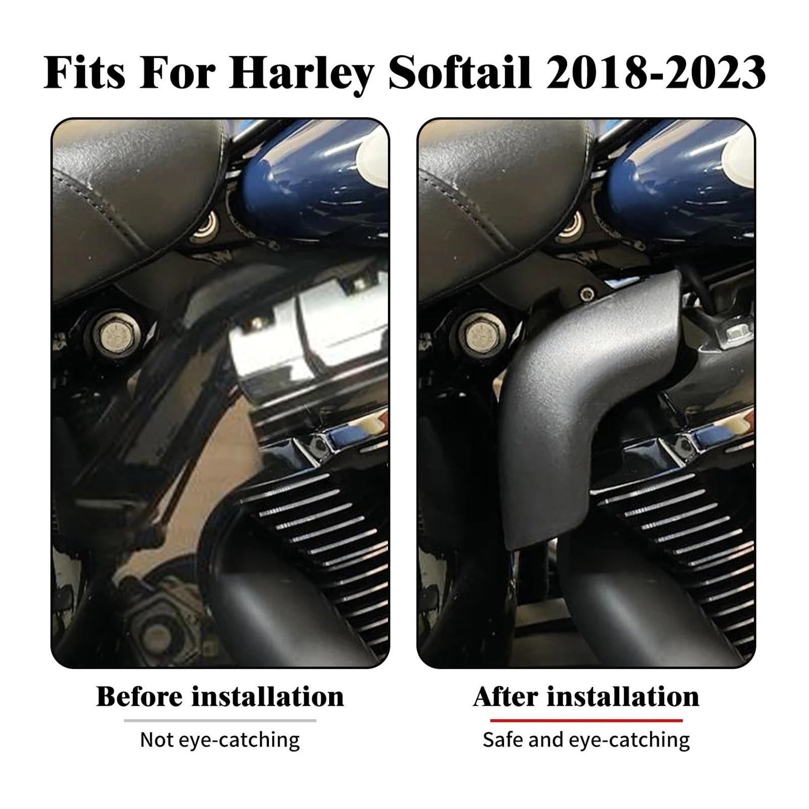Przednia szyba motocyklowa MotocyklŚrodkowa RamaOsłona TermicznaOsłona Wykończeniowa Do Harley Softail Breakout Street Bob Fat Bob Low Rider FLSTF FXBRS2018-23 powietrzadeflektor