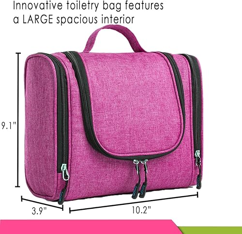 Miniatura 66 de Bago Neceser de viaje para mujeres y hombres, tamaño XL, impermeable, para colgar y artículos de aseo personal, bolsa de aseo grande para baño