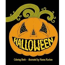 Halloween Hardcover adult coloring book featuring thick, high-quality paper Hanna Karlzon