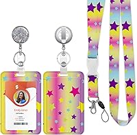 Vista 26 de Soporte para tarjetas de identificación con cordón, soporte retráctil para tarjetas de identificación, correa desmontable para el cuello con carrete