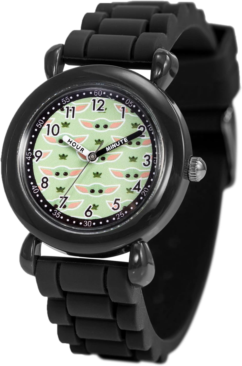 Star Wars The Mandalorian Kids' Plastic Time Teacher Analog Quartz Silicone Strap Watch