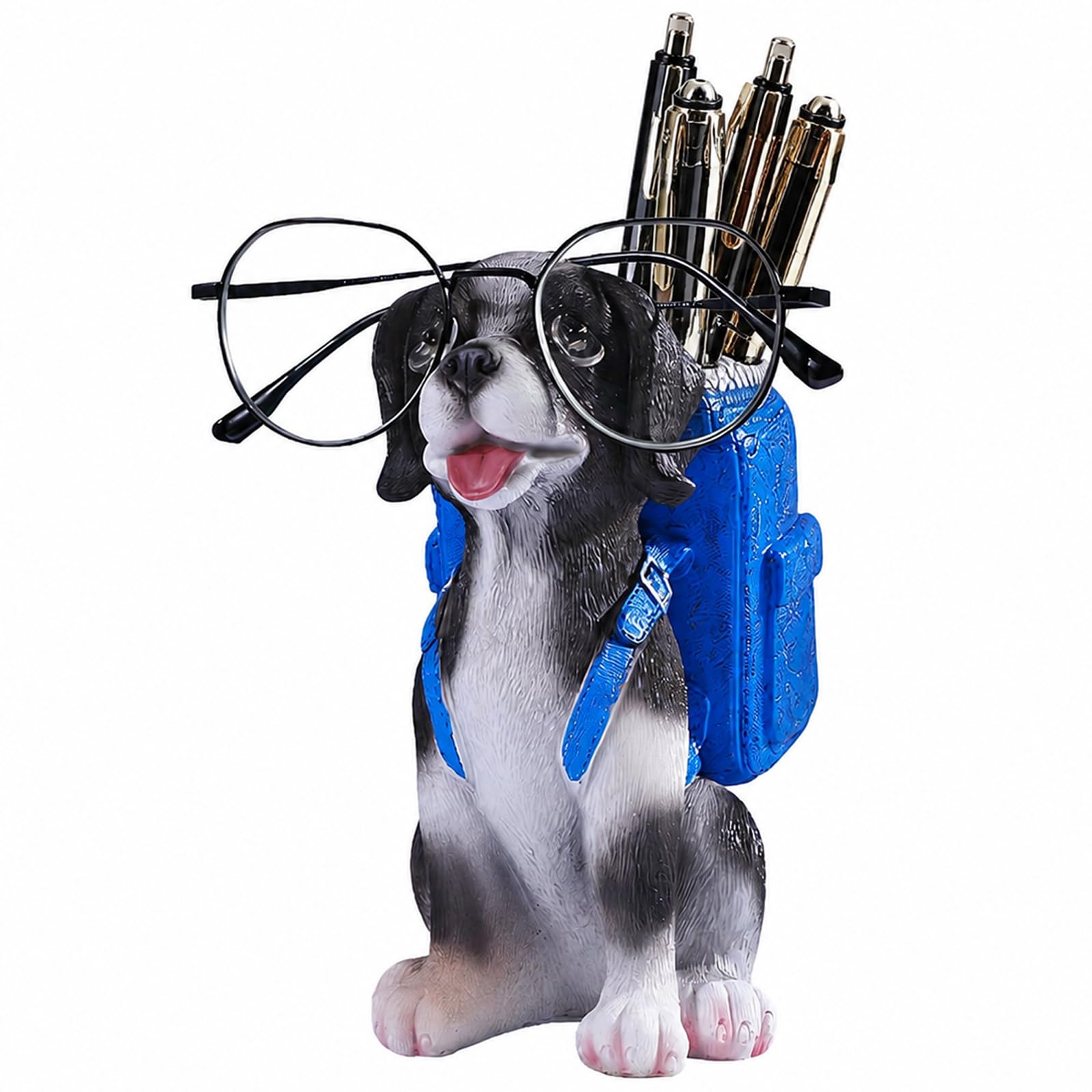 MQMCPDS Funny Pen Holder for Desk Cute,Eco-Friendly Multifunctional Decor for Home Office/School,Dog Lover Gifts (white)
