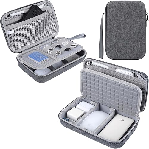 Estuche organizador electrónico duro de viaje para MacBook Adaptador de corriente Cargadores Cables Power Bank Apple Magic Mouse Apple Pencil USB