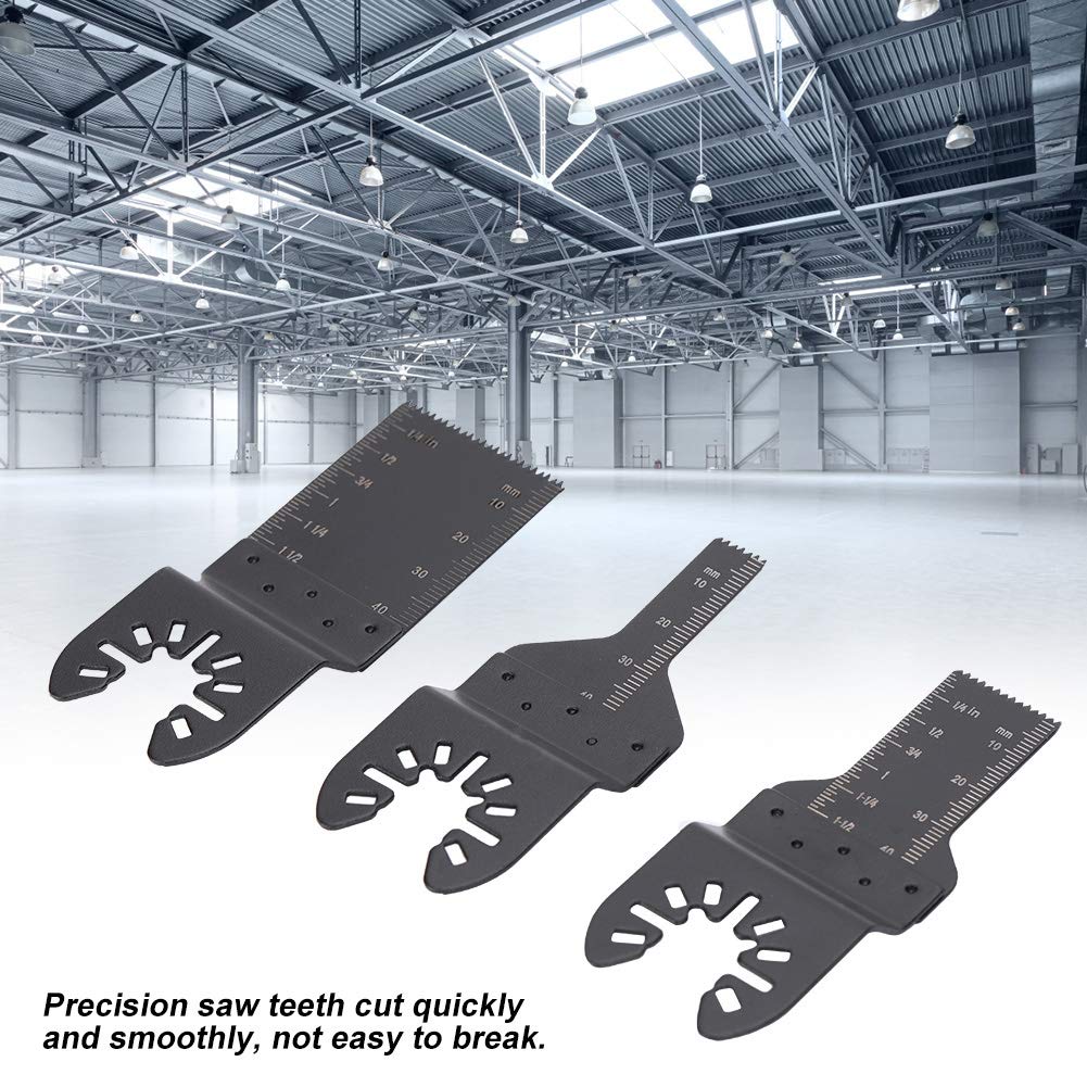 Set 3 Lame Oscillanti Multiutensile: 10mm, 20mm, 34mm, Per Taglio Metallo, Legno, Plastica - Attacco Universale