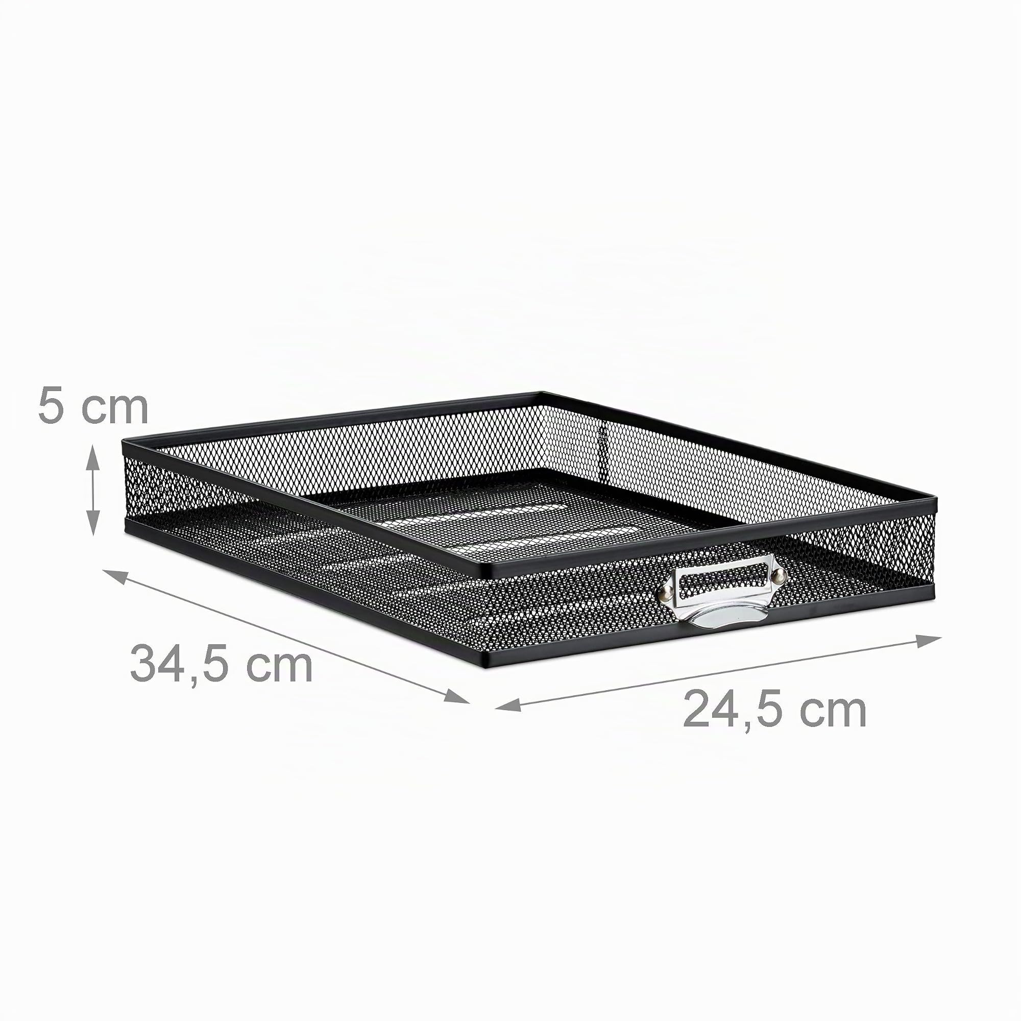 Relaxdays Organizador Escritorio con 10 Cajones para Documentos A4, Acero, Negro, 55 x 27,5 x 35,5 cm