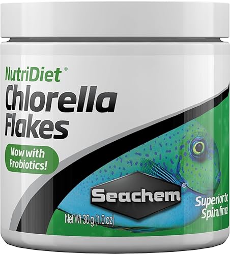 Seachem NutriDiet Chlorella Fish Flakes - Fórmula probiótica natural 30g/1oz (ASM1112)