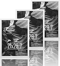 Picture Frames A4 White Wood Set of 3 21 x 30 cm Photo Frames Wooden Frame MDF Frame DIN A4 for Certificates