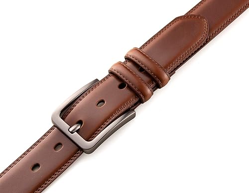 Miniatura 5 de Autolock Mens Belt, Genuine Leather Dress Belt Classic Casual 1 14" Wide Belt With Single Prong Buckle