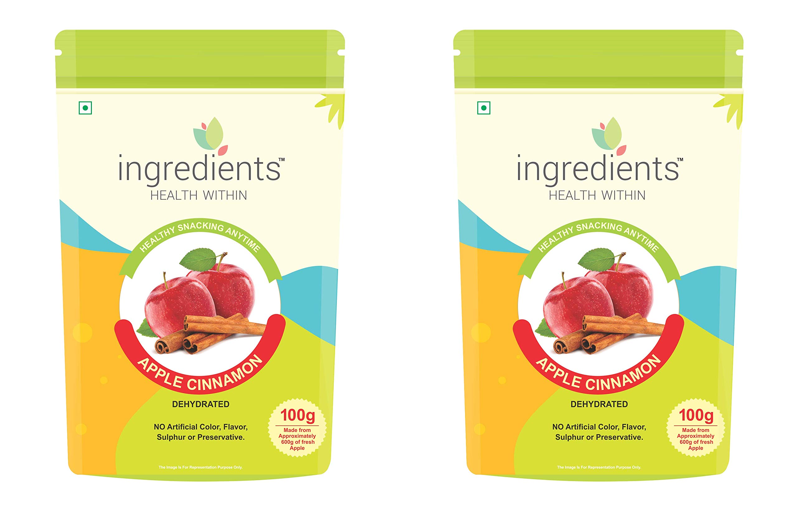 Dehydrated Apple Cinnamon Fruit Candy 200g (No Color,No Flavour,No Sulphur,No Preservative,No Sugar Coated) (Pack of 2)-image-48
