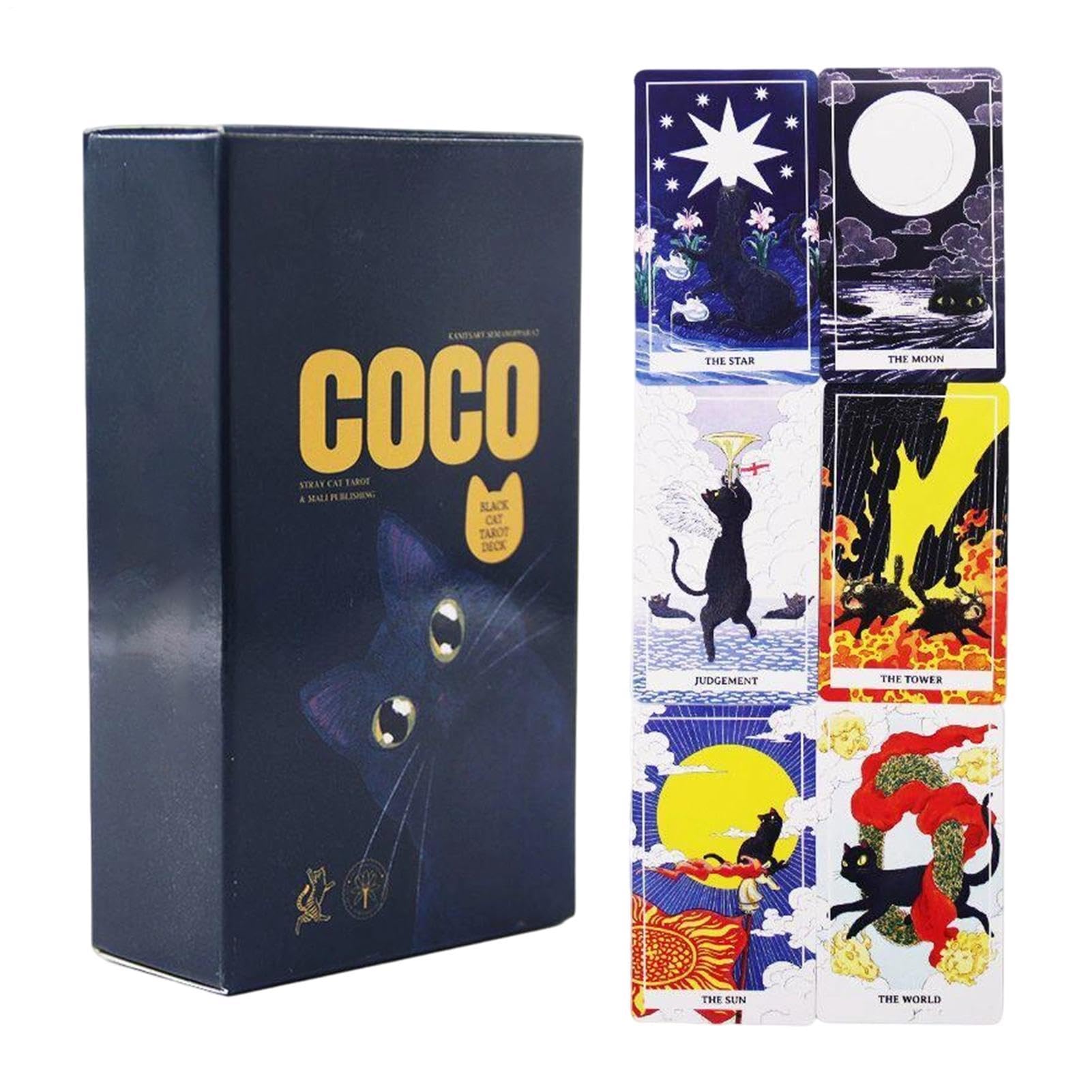 Tarot Cards Deck 78-piece Cat Theme Fortune Telling Tool
