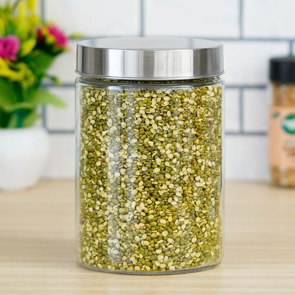 Femora Glass Jars for Kitchen| Glass Storage Containers Jars for Kitchen| Round Glass Jars| 1 Year Warranty| Airtight Lid| Jars for Snacks, Fry Food, Masala, Spice, Pickles, Cookies| 1000ml| Pack of 1-picture-31