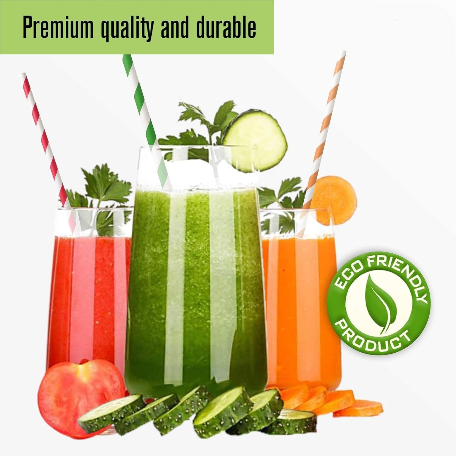 Alu-Freshh Multicolour Paper Straws - 7.75 Inch Disposable Drinking Straws for Parties, Smoothies & Beverages | Vibrant, Durable & Eco-Friendly Straws for Kids & Adults | Ideal for Events (100) 3